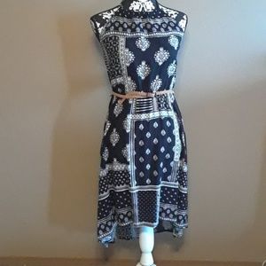 Childrens Place black & white halter dress w/belt